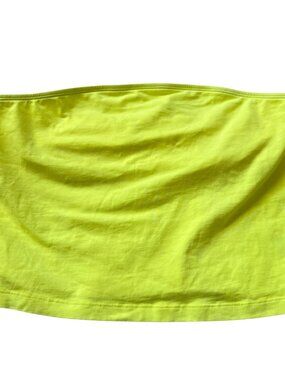 Victorias Secret Pink tube top neon yellow strapless Large bandeau VS